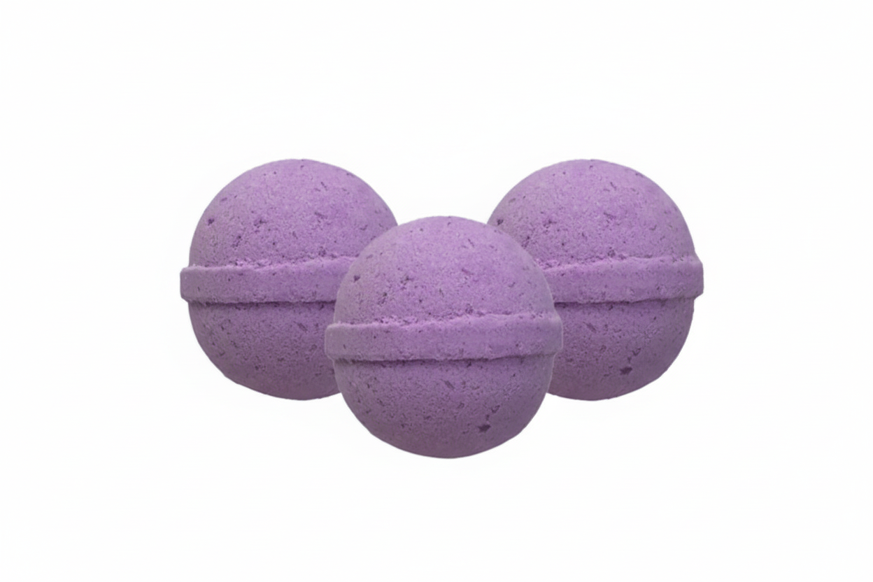 Calm Bomb Lavender Bath Bombs - cleaned